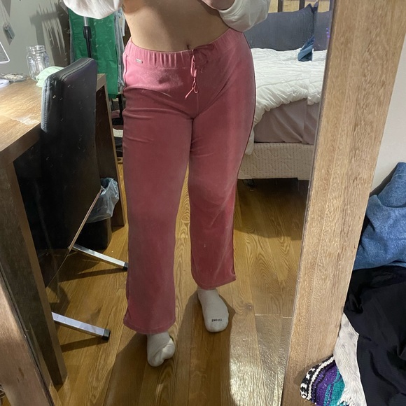 Pink velvet flare sweatpants !!! - Picture 2 of 3